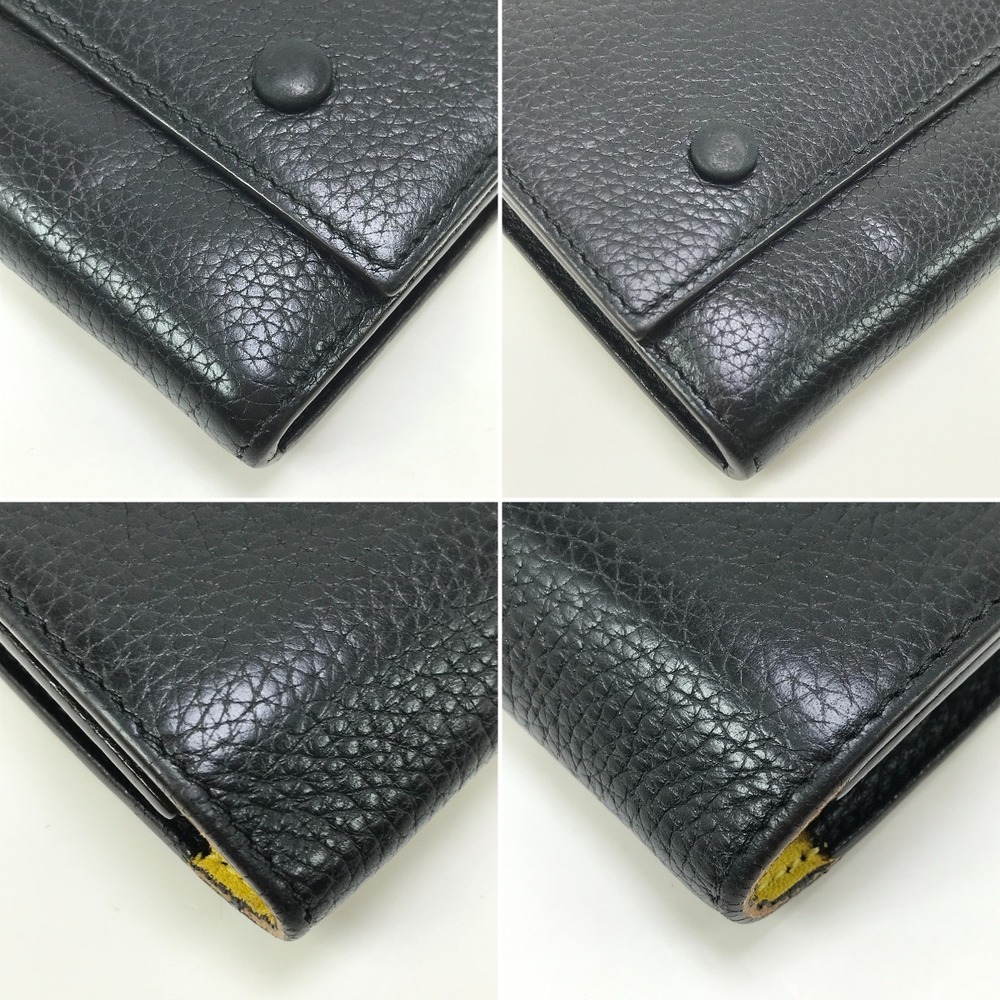 Celine Flap Multi Function Wallet Black Yellow - image 6